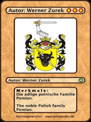 cover image of Die adlige polnische Familie Pomian. the noble Polish family Pomian.